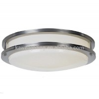 UL ETL Listed Nickel Metal Base Round Arylic Shade Hotel Style Ceiling Lamp Light Fixture Zhongshan factory